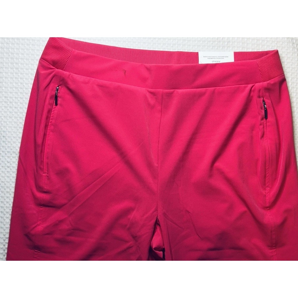 Chicos Zenergy UPF Neema Bungee Crop Pants Pink Bromeliad 570357779 Size 1 US 8 - Picture 8 of 16